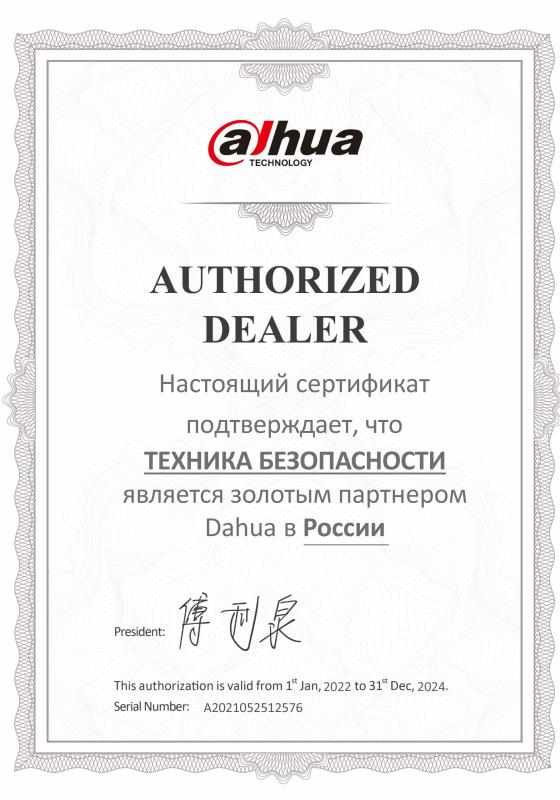 Золотой партнер Dahua в России